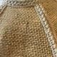 70s/80s pendant lamp in green rattan and embroidery