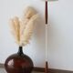 Vintage Scandinavian lamp in teak/chromed metal/cotton