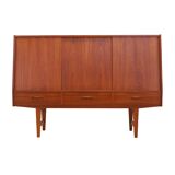 Teak highboard, Danish design, 1960s, production: Denmark