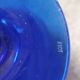Glass cup of Biot, cobalt blue