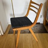 (Lot) 3 Compass Leg Chairs 1960s Scandinavian