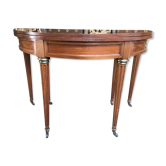 Half-moon table Louis XVI mahogany style