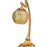 Romantic art-nouveau lamp in glass paste Lucien Gau