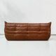Togo sofa in cognac cowhide by Michel Ducaroy for Ligne Roset.