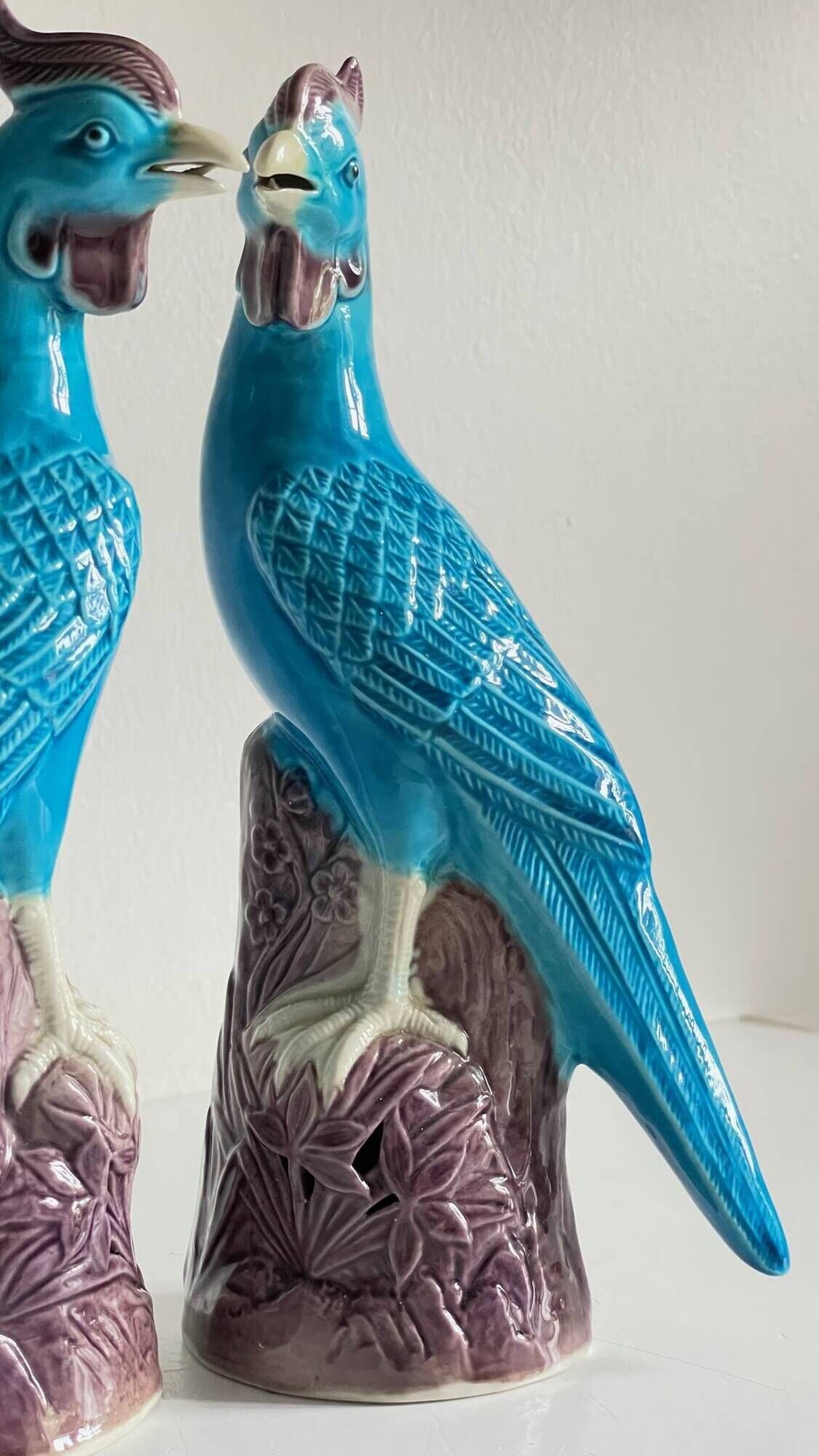 Pair of phenix birds chinese porcelain early 20th century