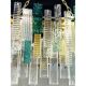 Monumental Rectangular Strip “Listelli” Murano Glass Chandelier by Simoeng