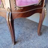 Louis XV style shelf display case from mid-20th century