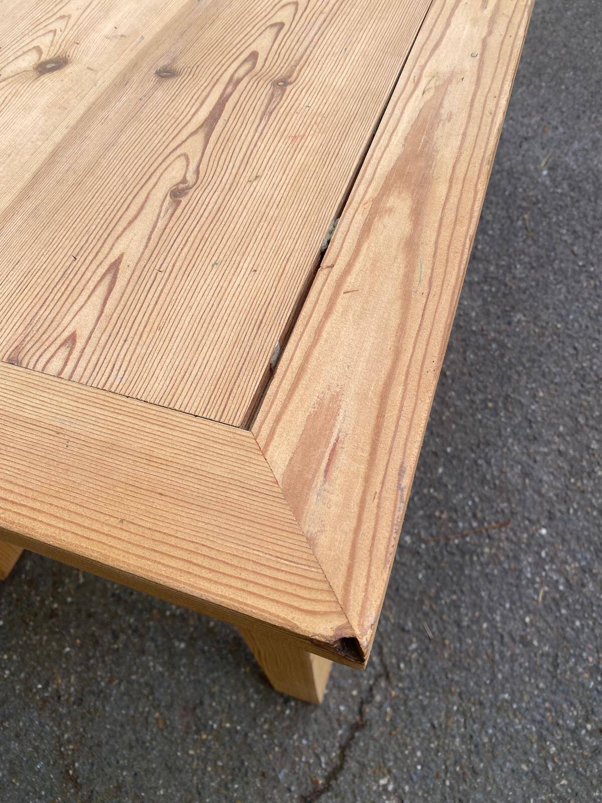 Renovated solid wood farmhouse dining table, 150cm