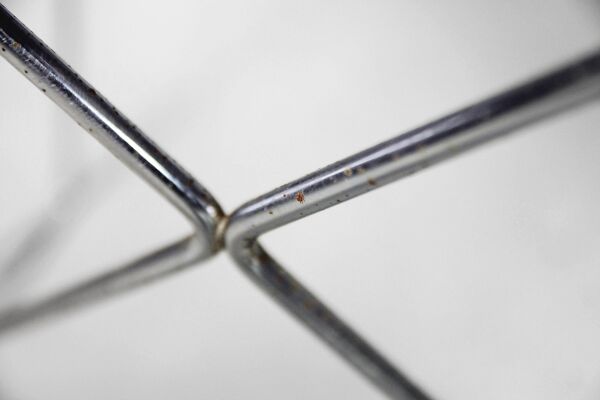 Chaises Minimalistes X-Line en Métal par Niels Jørgen Haugesen pour Hybodan, 1970s, Set de 4