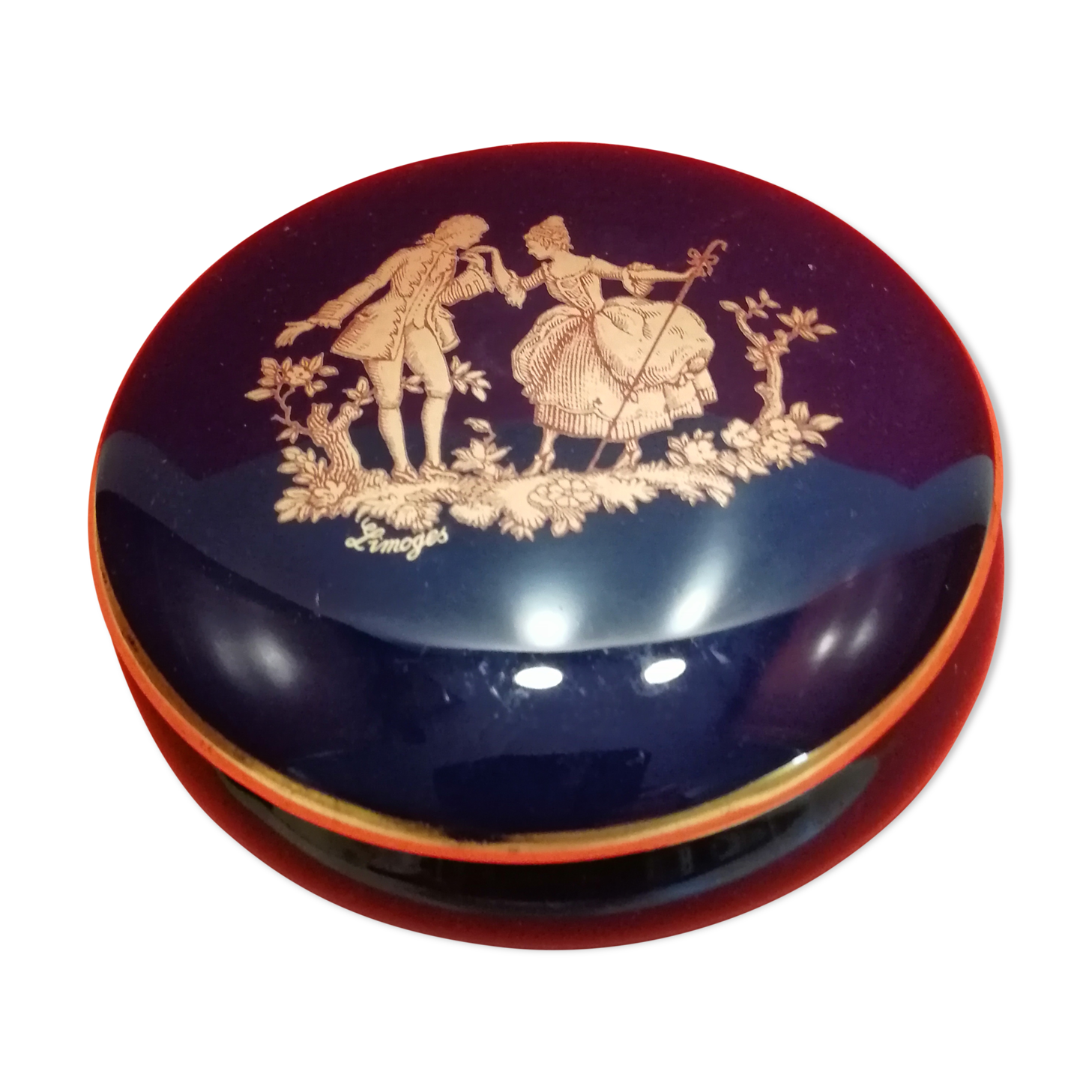 Limoges blue oven candy