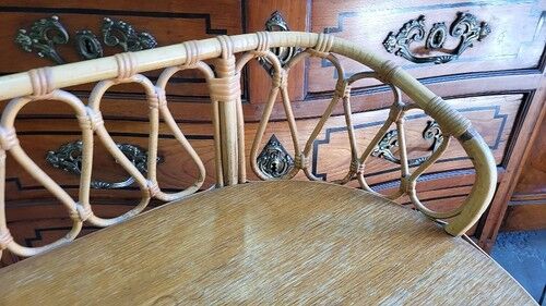 Rattan desk with 1 drawer ref JE