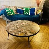 Pink marble coffee table
