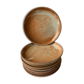 8 vintage sandstone plates