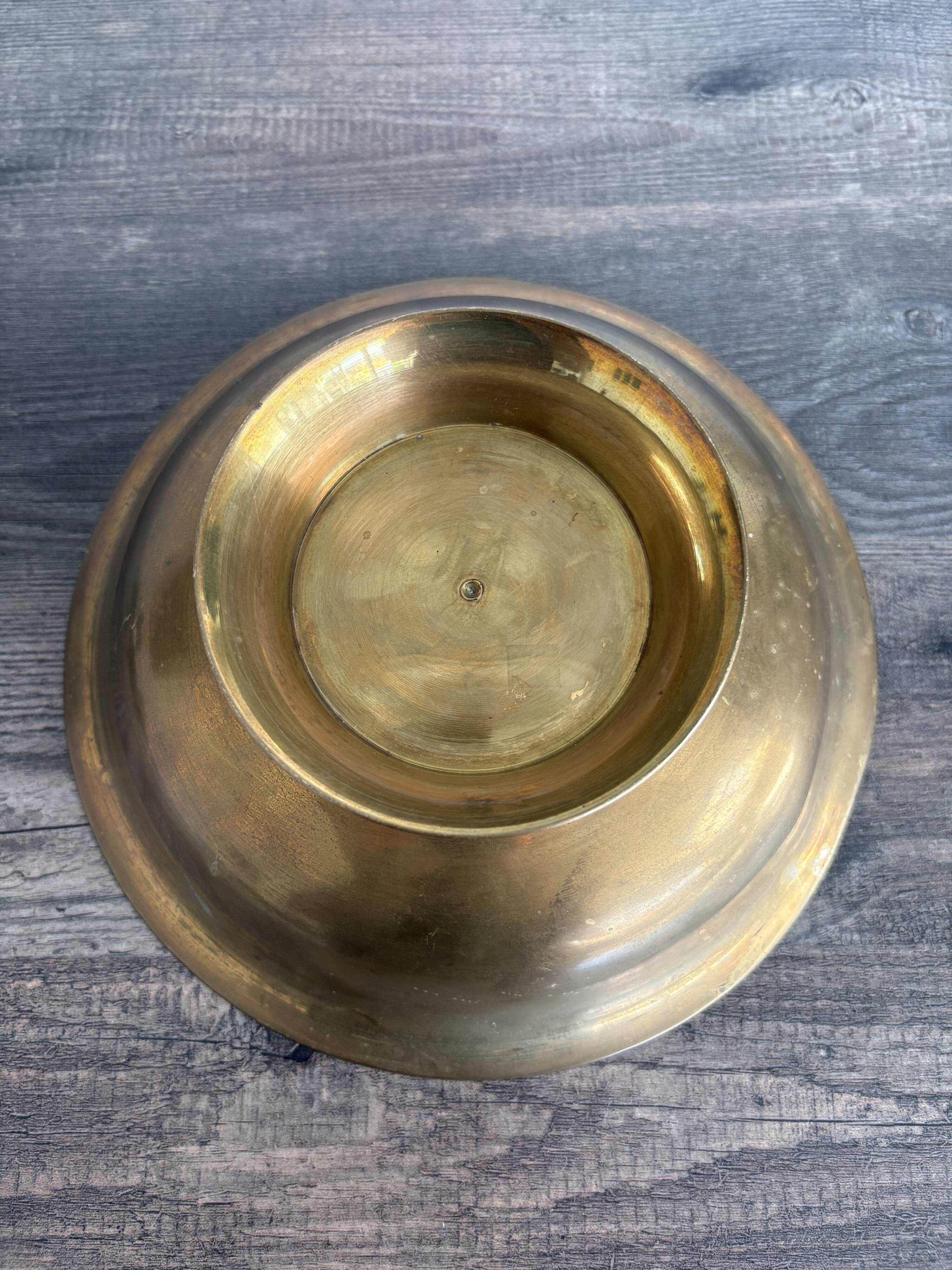 Antique enamelled brass cup