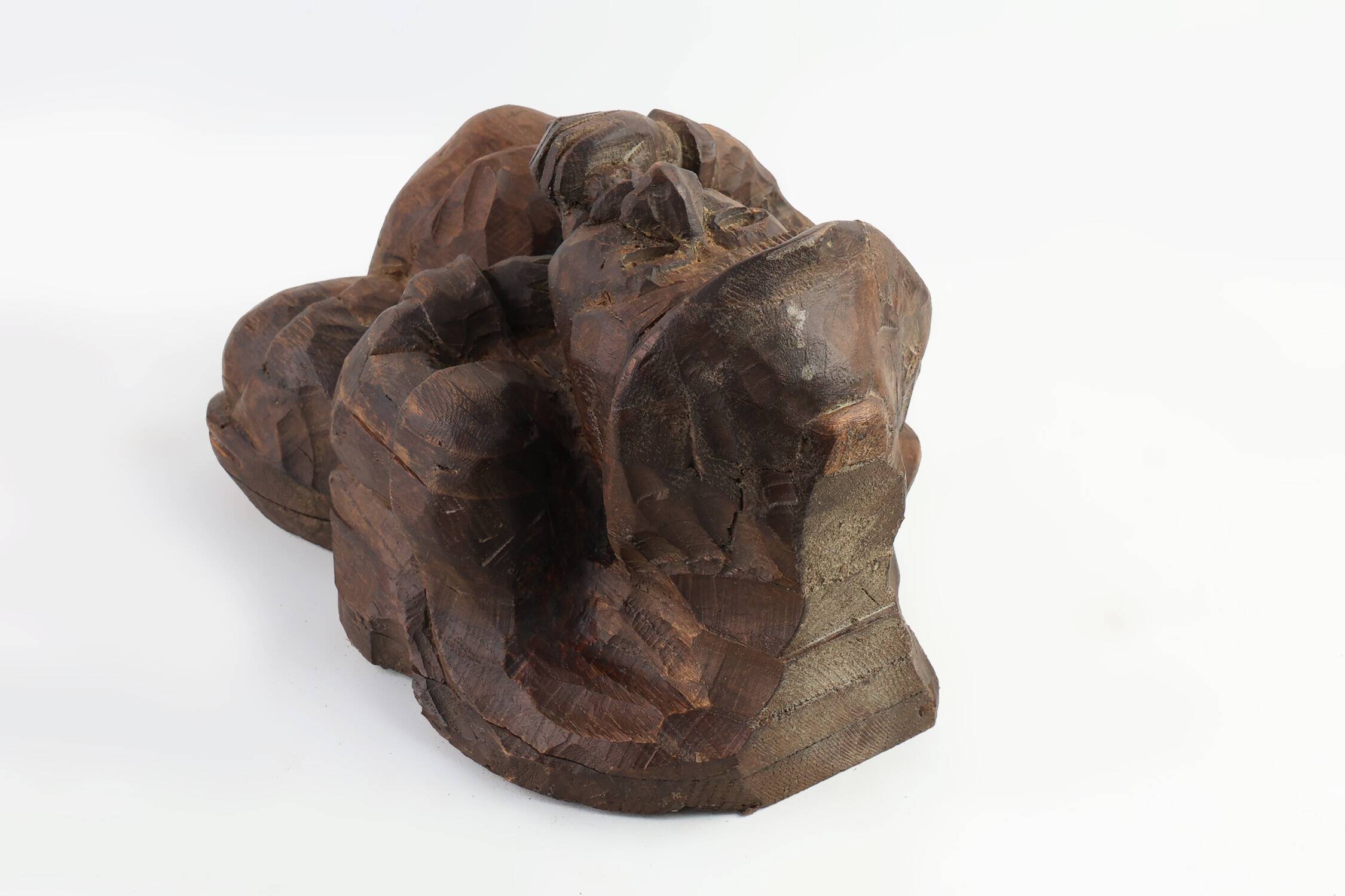 Hand-Carved Oak Wall Figure of a man, France ca. 1850