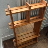 Mirror shelf in blond pine 80s