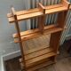 Mirror shelf in blond pine 80s