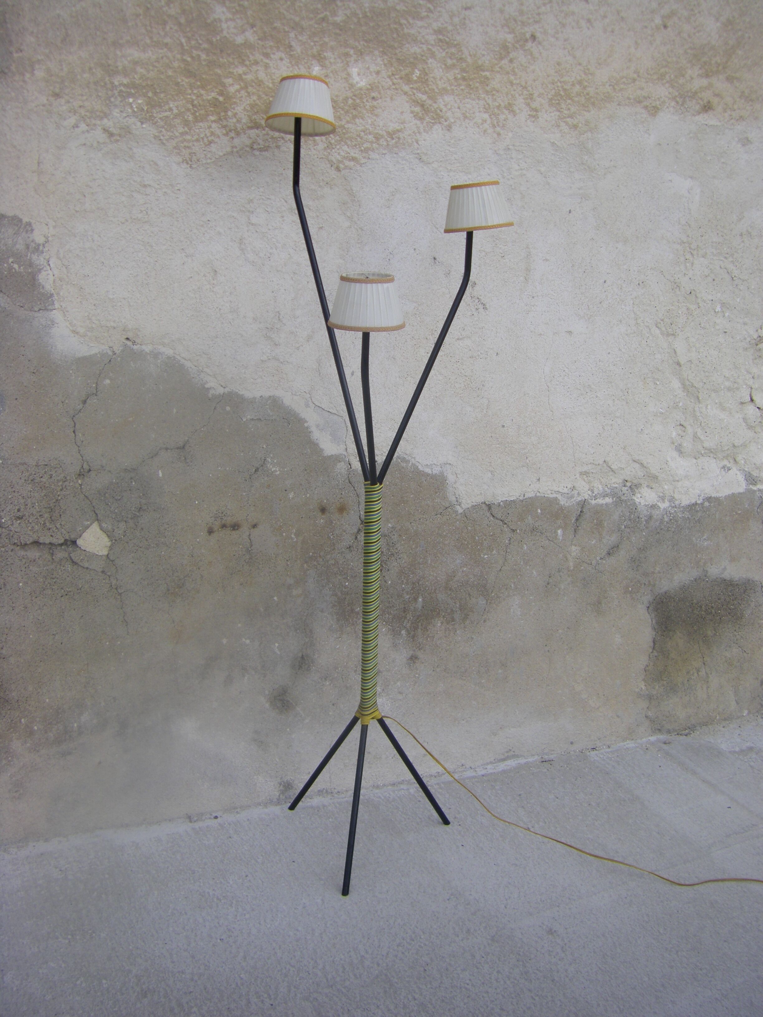 Vintage tripod floor lamp