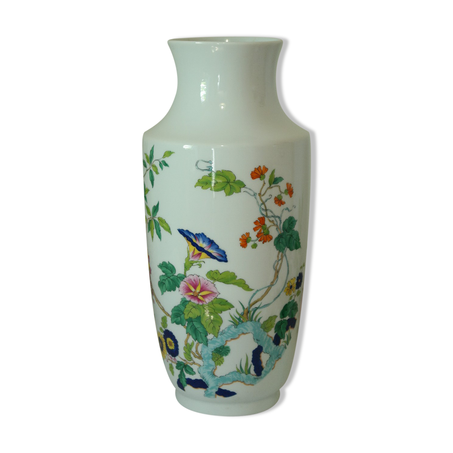 Art Deco baluster vase, Limoges porcelain, A. Lanternier.