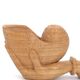 Vide poche main en bois tenant un coquillage, années 70
