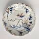 2 Plates in Nevers Earthenware (known as La Rochelle) | Bird | 18th century