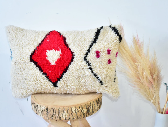Colorful Moroccan carpet pillow 53x35cm