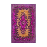 Handmade anatolian 1970s 186 cm x 296 cm purple carpet