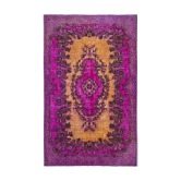 Handmade anatolian 1970s 186 cm x 296 cm purple carpet