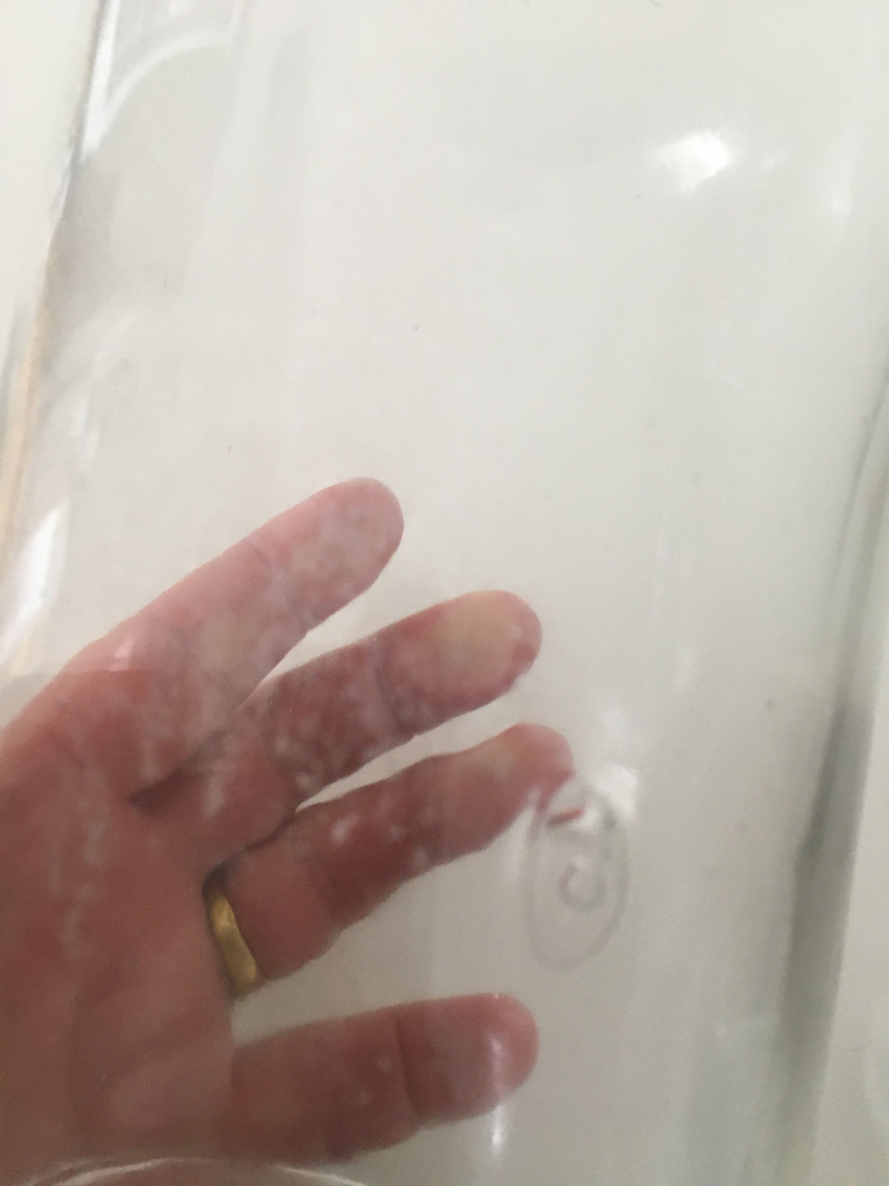 Clear glass pharmacy bottle