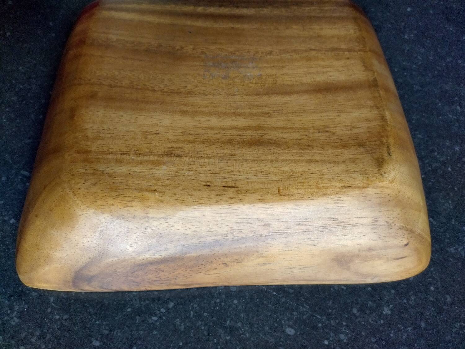 Vide poche plat apéritif bois