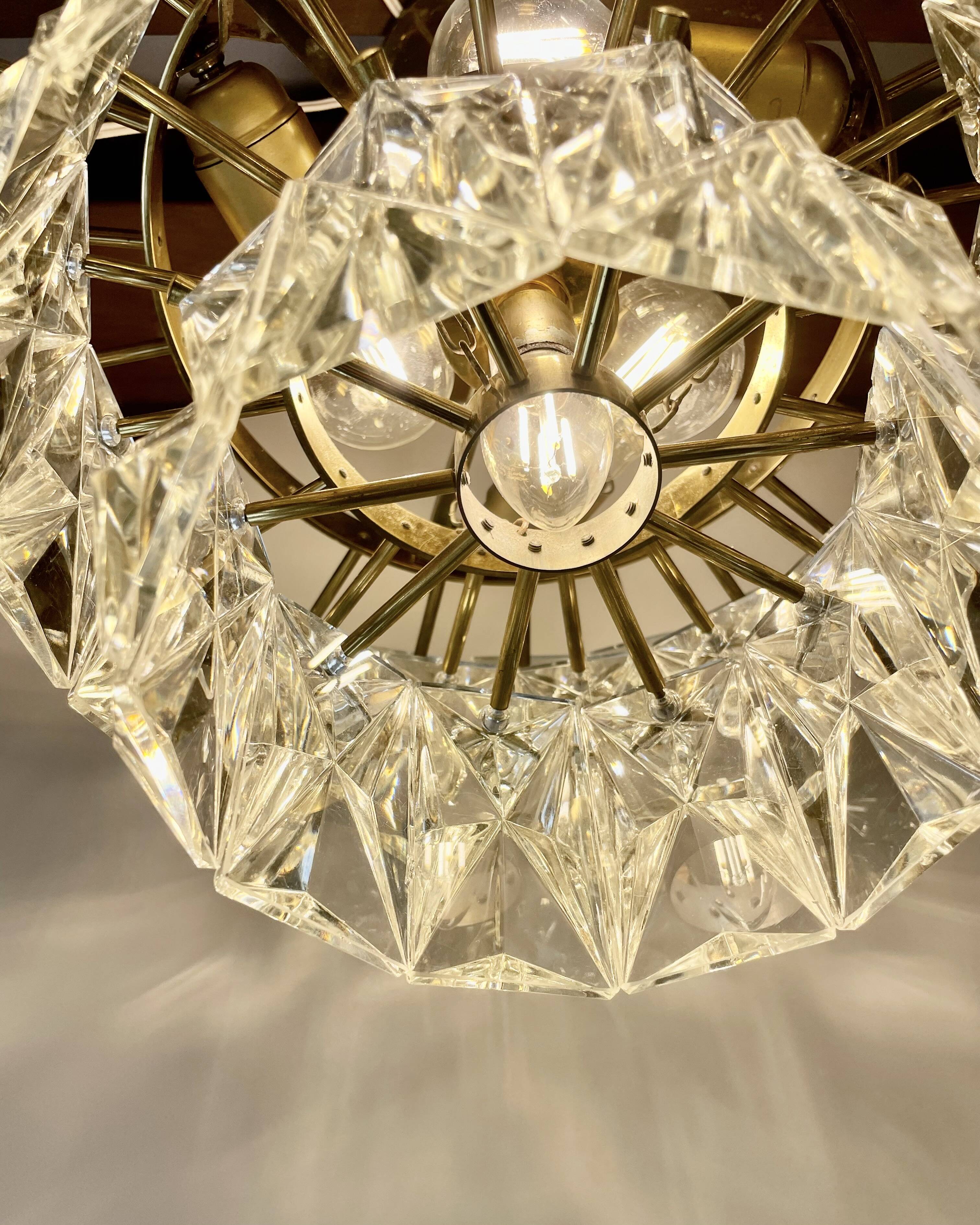 Crystal Prism Chandelier by Kinkeldey, 1970s