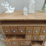 Vintage craft furniture in raw wood.