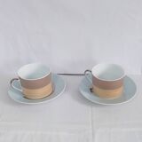 Pair of Bernardaud cups and saucers