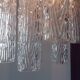 Murano glass chandelier "Tronchi" style 60's Venini style