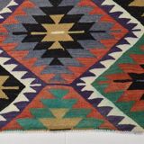 Kilim berbère vintage, Explosion de couleurs et charme artisanal, 166x230Cm