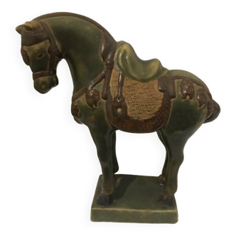 Statuette decorative horse sculpture Tang style China terracotta