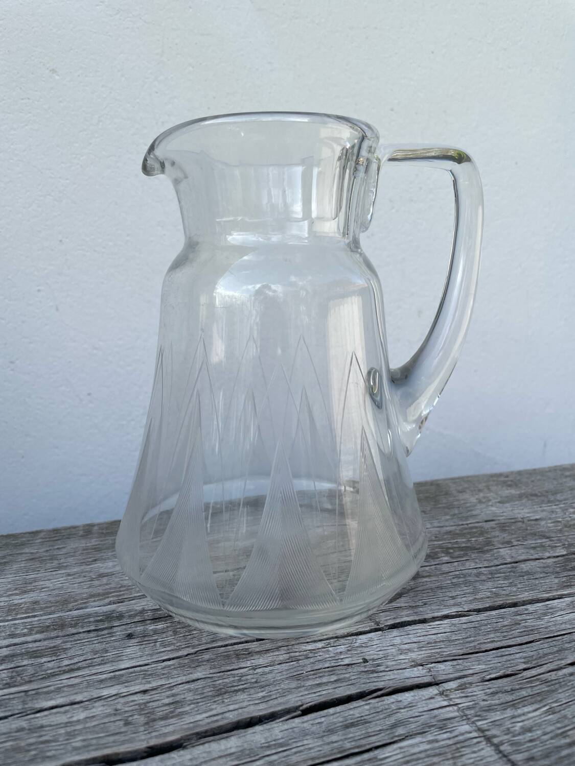 Art Deco glass pitcher