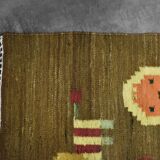 Tapisserie en laine et coton tissés par Maria Janowska, 1970