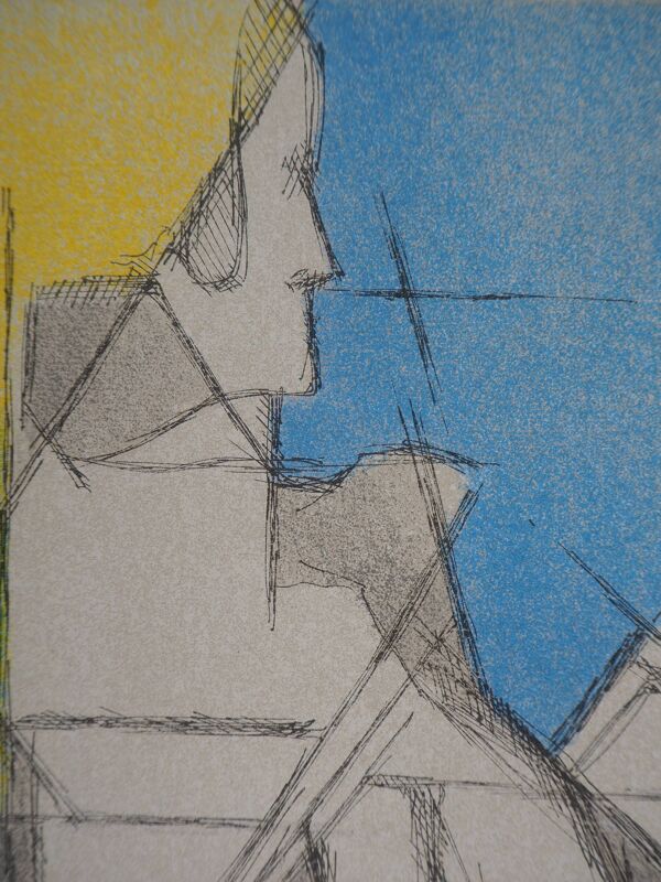Jacques villon : le lecteur - lithographie originale signée