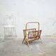 Porte-revues vintage en rotin