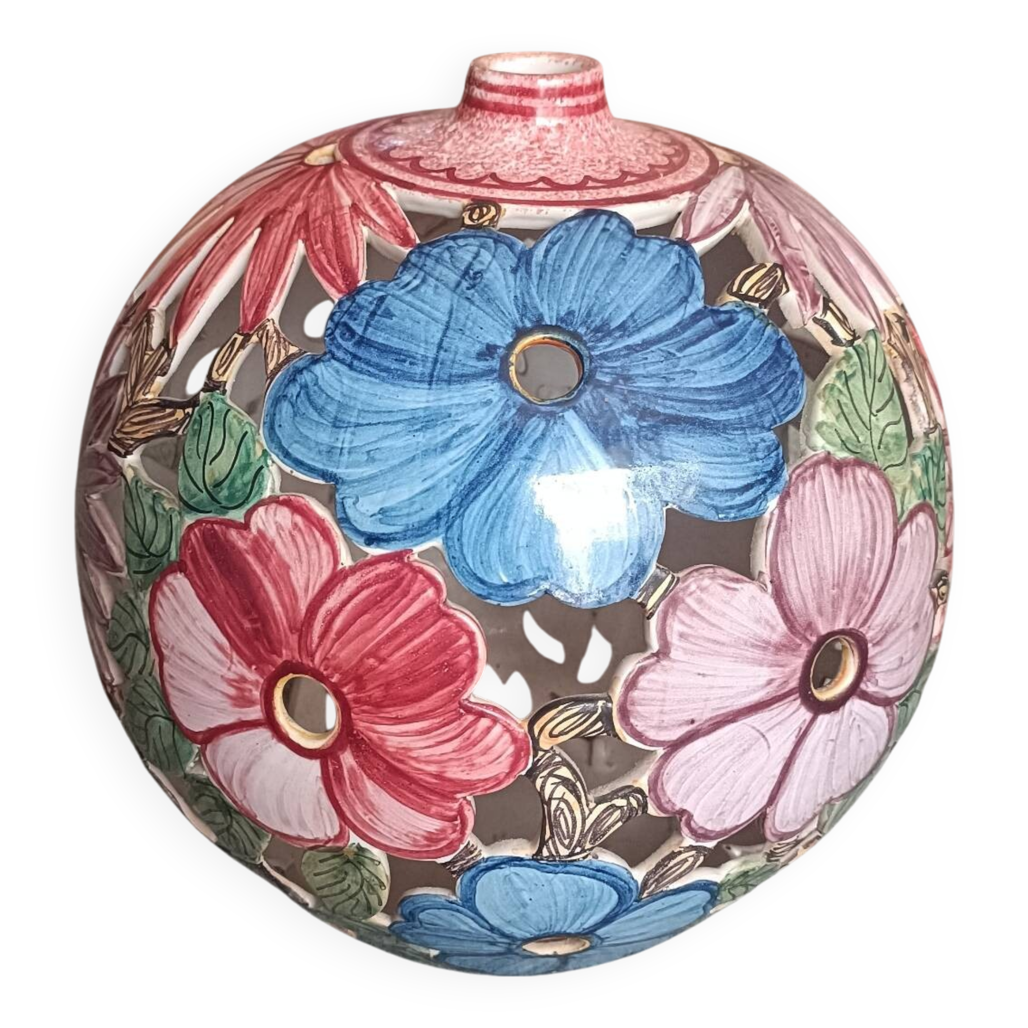 Openwork ball vase, Paul Lecomte