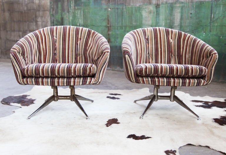 Paire de chaises Lehigh Leopold pour Ward Bennett 1970s