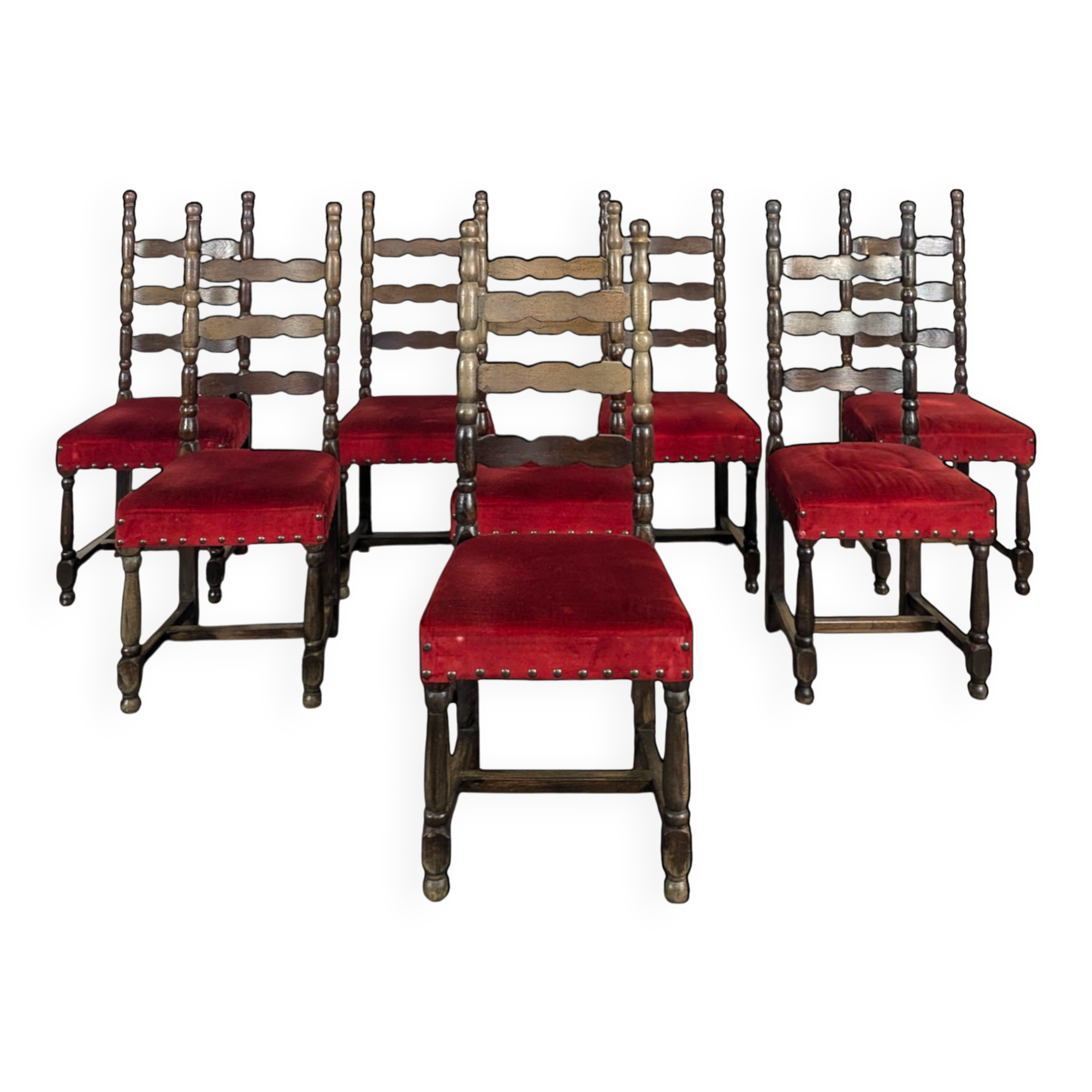 Set of 8 Spanish chairs