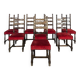Set of 8 Spanish chairs