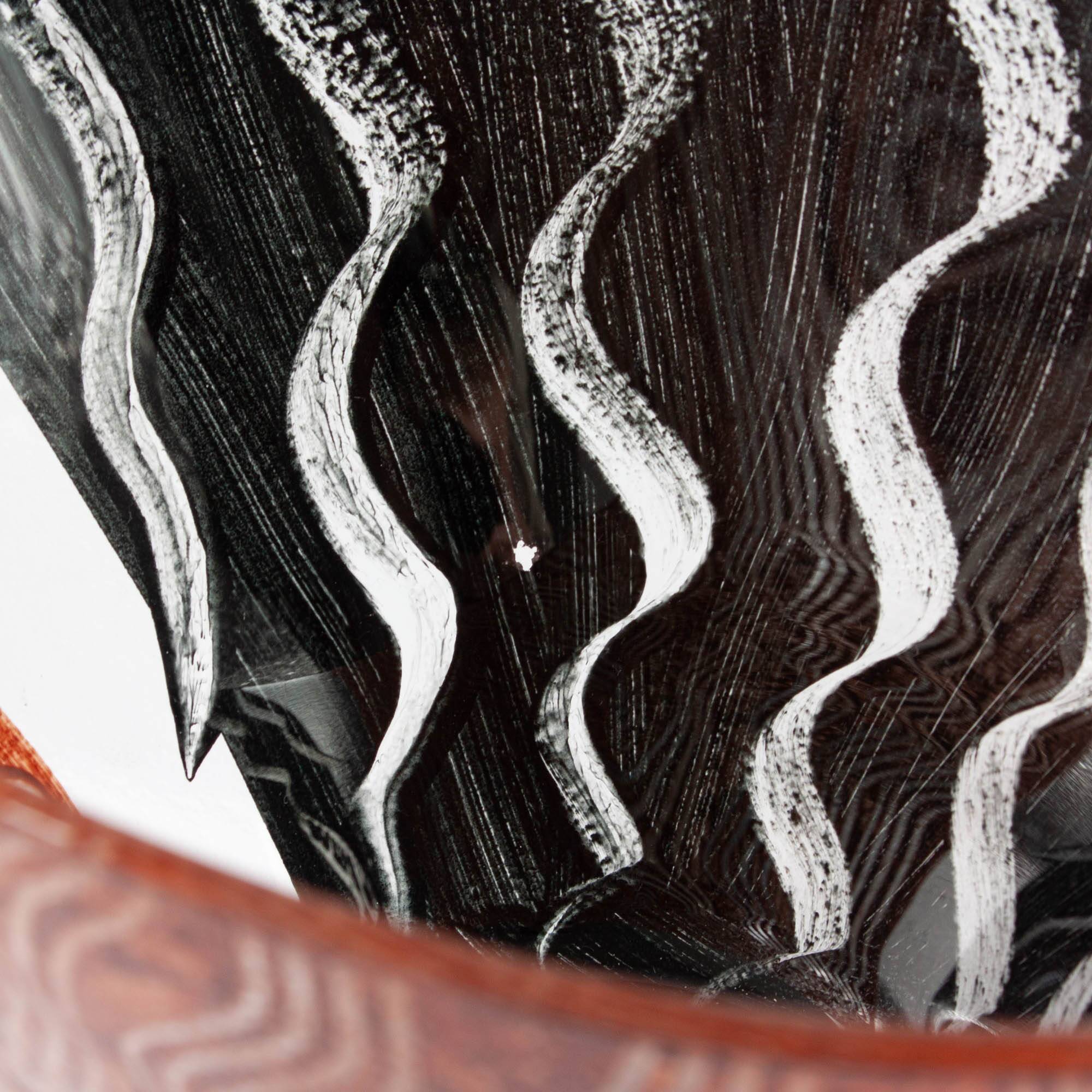 Kosta Boda ‘Tonga’ Glass Bowl by Monica Backström, Signed 1980s