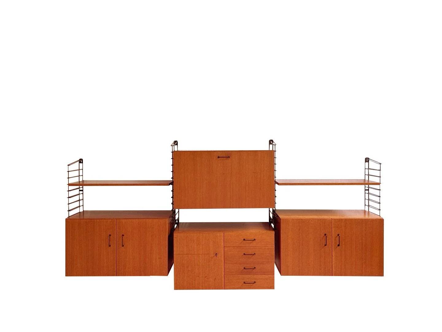 Musterring teak modular wall system – wide wall unit