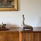 Sculpture de sceau Art déco en laiton argenté, France années 1940