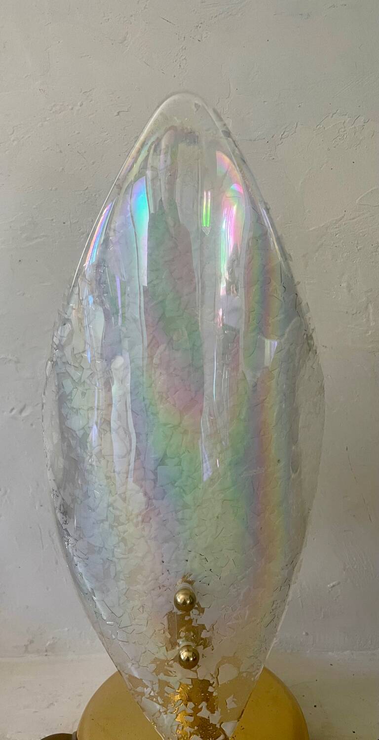 Iridescent Murano glass lamp