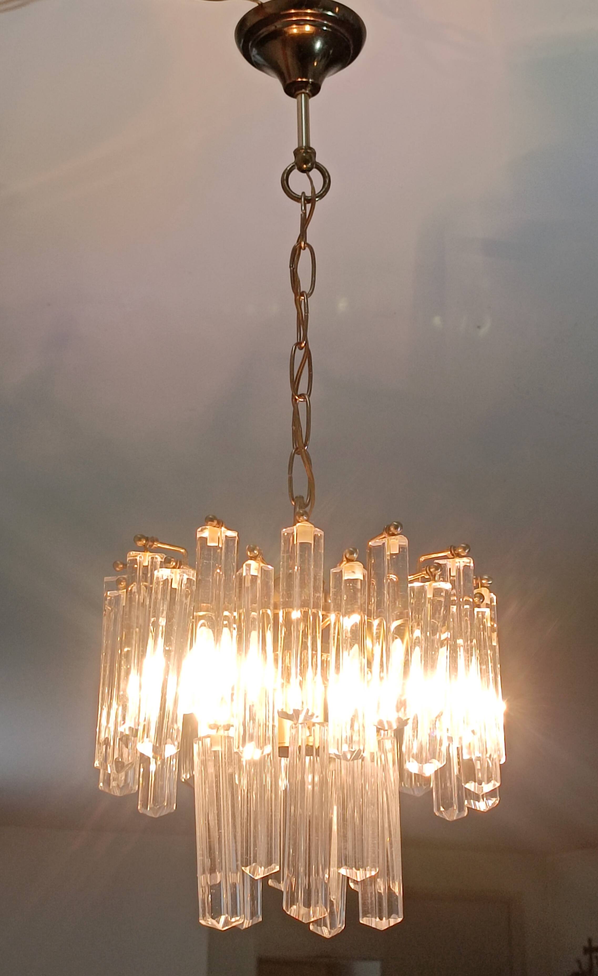 Murano glass chandelier by Venini 1960s