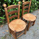 paire de chaises brut rustique 1940-1950